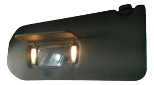 2006-2008 Honda Pilot Tan Illuminated Sun Visor - Left (Driver) (Used OEM)