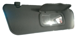 2001-2005 Ford Explorer Gray Sun Visor - Right (Passenger) (Used OEM)