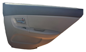2004-2009 Kia Spectra Tan Door Interior Trim Panel - Rear, Right (Passenger) (Used OEM)