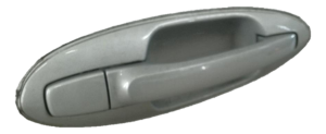 2002-2005 Hyundai Sonata Silver Exterior Door Handle Assembly - Rear, Right (Passenger) (Used OEM)