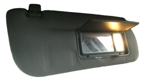 2002-2005 Hyundai Sonata Gray Sun Visor with Illuminated Vanity Mirror - Right (Passenger) (Used OEM)