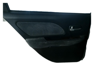 2006-2008 Hyundai Sonata Black Door Interior Trim Panel with Power Windows and Locks - Rear, Left (Driver) (Used OEM)