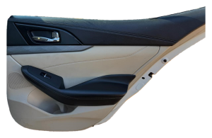 2016-2023 Nissan Maxima Tan Door Interior Trim Panel with Power Windows and Locks - Rear, Right (Passenger) (Used OEM)