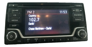 2018 Nissan Frontier AM-FM-CD Radio Receiver Assembly with 5.0-Inch Display (Used OEM)