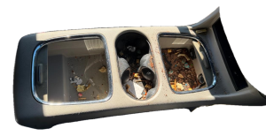 2012-2020 Dodge Grand Caravan Black Floor Mounted Super Console Panel with Sliding Cover (Used OEM)