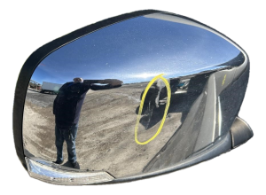 2008 Dodge Grand Caravan Chrome Manual Door/Side View Mirror - Right (Passenger) (Used OEM)