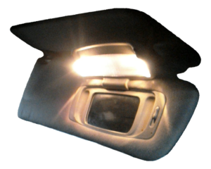 2008-2019 Toyota Sequoia Gray Sun Visor with Illuminated Vanity Mirror - Right (Passenger) (Used OEM)