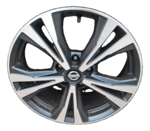 2017-2020 Nissan Rogue Gray 18x7 5 V-Spoke Machined Charcoal Alloy Wheel (Used OEM)