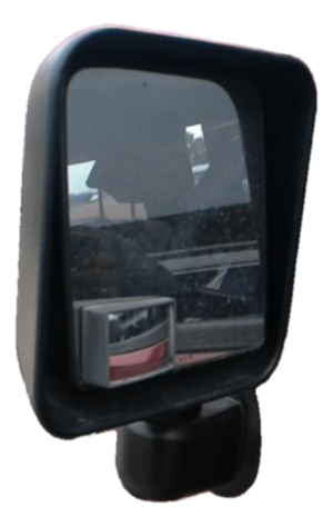 2007-2010 Jeep Wrangler Red Manual Door/Side View Mirror - Left (Driver) (Used OEM)