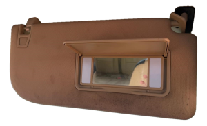 2017-2022 Ford F-550 Super Duty Tan Cloth Sun Visor with Illuminated Vanity Mirror - Right (Passenger) (Used OEM)