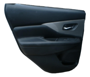 2015-2024 Nissan Murano Black Door Interior Trim Panel with Power Windows and Locks - Rear, Left (Driver) (Used OEM)