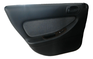 2001-2006 Dodge Stratus Black Door Interior Trim Panel with Power Windows and Locks - Rear, Left (Driver) (Used OEM)