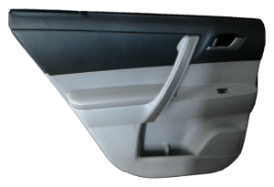 2008-2013 Toyota Highlander Gray Door Interior Trim Panel with Power Windows and Locks - Rear, Left (Driver) (Used OEM)