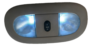 2008-2010 Ford F-550 Super Duty Tan Overhead Console Panel with Sunroof Controls (Used OEM)