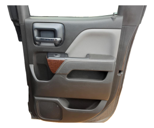 2015-2019 GMC Sierra 2500 HD Gray Door Interior Trim Panel - Rear, Right (Passenger) (Used OEM)