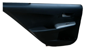 2012-2014 Toyota Camry Black Door Interior Trim Panel with Power Windows and Locks - Rear (Used OEM)