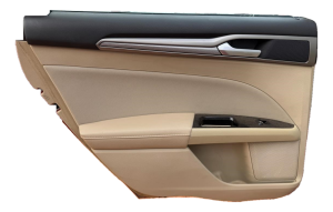 2013-2020 Ford Fusion Tan Door Interior Trim Panel - Rear, Left (Driver) (Used OEM)
