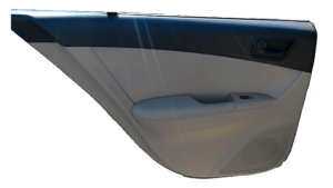 2006-2010 Hyundai Sonata Tan Door Interior Trim Panel with Power Windows and Locks - Rear, Left (Driver) (Used OEM)