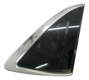 2015-2024 Ford Edge Rear Door Quarter Glass with Chrome Trim - Right (Passenger) (Used OEM)