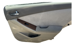 2007-2012 Nissan Altima Tan Door Interior Trim Panel with Power Windows and Locks - Rear, Right (Passenger) (Used OEM)