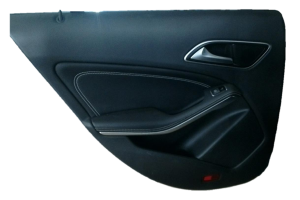 2014-2019 Mercedes-Benz CLA250 Black Door Interior Trim Panel with Power Windows and Locks - Rear, Left (Driver) (Used OEM)