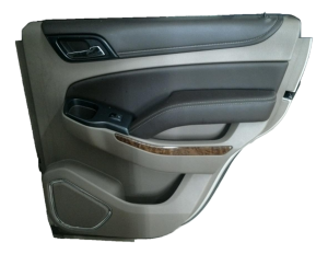 2015-2020 GMC Yukon XL Black Door Interior Trim Panel - Rear, Right (Passenger) (Used OEM)