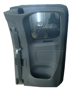 2005-2015 Toyota Tacoma Gray Door Interior Trim Panel with Power Windows and Locks - Rear, Right (Passenger) (Used OEM)