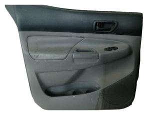 2009-2015 Toyota Tacoma Gray Door Interior Trim Panel with Power Windows and Locks - Rear, Left (Driver) (Used OEM)