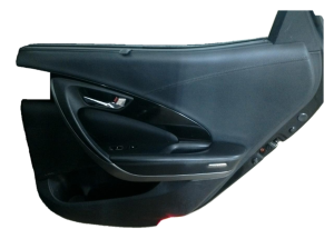2012-2017 Hyundai Azera Black Door Interior Trim Panel with Power Windows and Locks - Rear, Right (Passenger) (Used OEM)