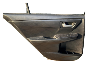 2012-2017 Toyota Camry Black Door Interior Trim Panel with Power Windows and Locks - Rear, Left (Driver) (Used OEM)