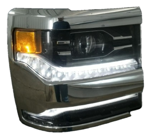 2016-2018 Chevrolet Silverado 1500 Chrome Bezel Headlight Assembly - Right (Passenger) (Used OEM)