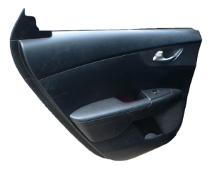 2019-2024 Kia Forte Black Door Interior Trim Panel with Power Windows and Locks - Rear, Left (Driver) (Used OEM)