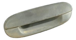 2005-2009 Saab 9-7x Black Textured Exterior Door Handle - Rear, Left (Driver) (Used OEM)