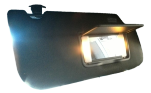 2010-2016 Lincoln MKS Black Illuminated Sun Visor - Right (Passenger) (Used OEM)