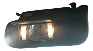 2010-2016 Lincoln MKS Black Illuminated Sun Visor with Garage Door Opener - Left (Driver) (Used OEM)
