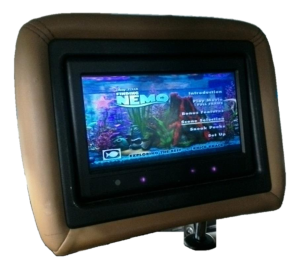 2013 INFINITI QX56 Brown Headrest Entertainment Display Screen - Left (Driver) (Used OEM)