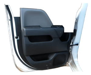 2015-2019 GMC Sierra 2500 HD Gray Door Interior Trim Panel - Rear, Left (Driver) (Used OEM)