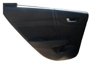 2018-2022 Hyundai Accent Black Door Interior Trim Panel with Power Windows and Locks - Rear, Left (Driver) (Used OEM)