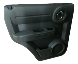 2007-2011 Dodge Nitro Brown Door Interior Trim Panel with Power Windows and Locks - Rear, Left (Driver) (Used OEM)