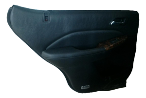 2001-2006 Acura MDX Black Door Interior Trim Panel with Power Windows and Power Locks - Rear, Left (Driver) (Used OEM)