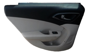 2015-2017 Chrysler 200 Tan Door Interior Trim Panel with Power Windows and Locks - Rear, Left (Driver) (Used OEM)