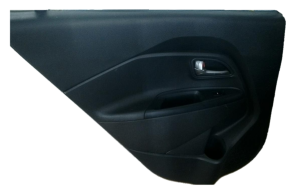 2012-2017 Kia Rio Black Door Interior Trim Panel - Rear, Left (Driver) (Used OEM)
