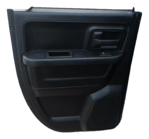 2011-2018 Ram 1500 Black Door Interior Trim Panel - Rear, Left (Driver) (Used OEM)