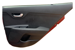 2018-2023 Kia Rio Black Door Interior Trim Panel with Power Windows and Locks - Rear, Right (Passenger) (Used OEM)