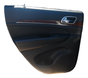 2011-2023 Dodge Durango Black Door Interior Trim Panel with Power Windows and Locks - Rear, Left (Driver) (Used OEM)