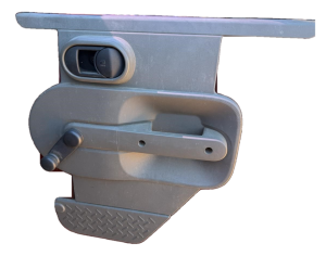 2007-2010 Jeep Wrangler Gray Door Interior Trim Panel - Rear, Right (Passenger) (Used OEM)