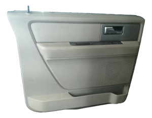 2007-2014 Lincoln Navigator Tan Door Interior Trim Panel - Rear, Left (Driver) (Used OEM)