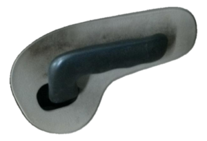 2001-2006 GMC Sierra 3500 Black Textured Interior Door Handle - Front, Left (Driver) (Used OEM)