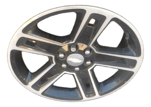 2015-2020 GMC Yukon XL 22x9 5-Spoke Polished Black Alloy Wheel (Used OEM)