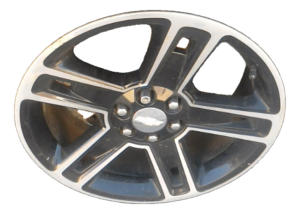 2015-2020 GMC Yukon XL 22x9 5-Spoke Polished Black Alloy Wheel (Used OEM)